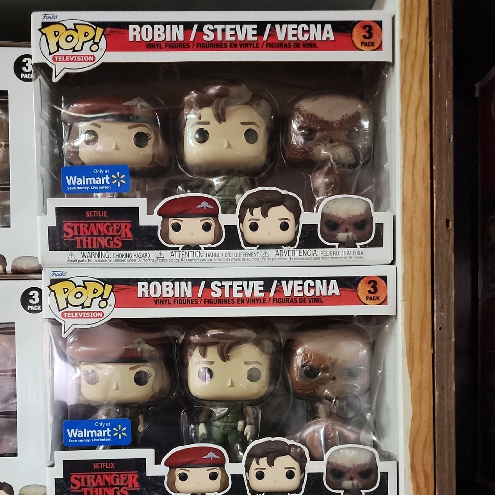 Funko Stranger Things Robin, Steve & Vecna 3-Pack - White, Brown, Red